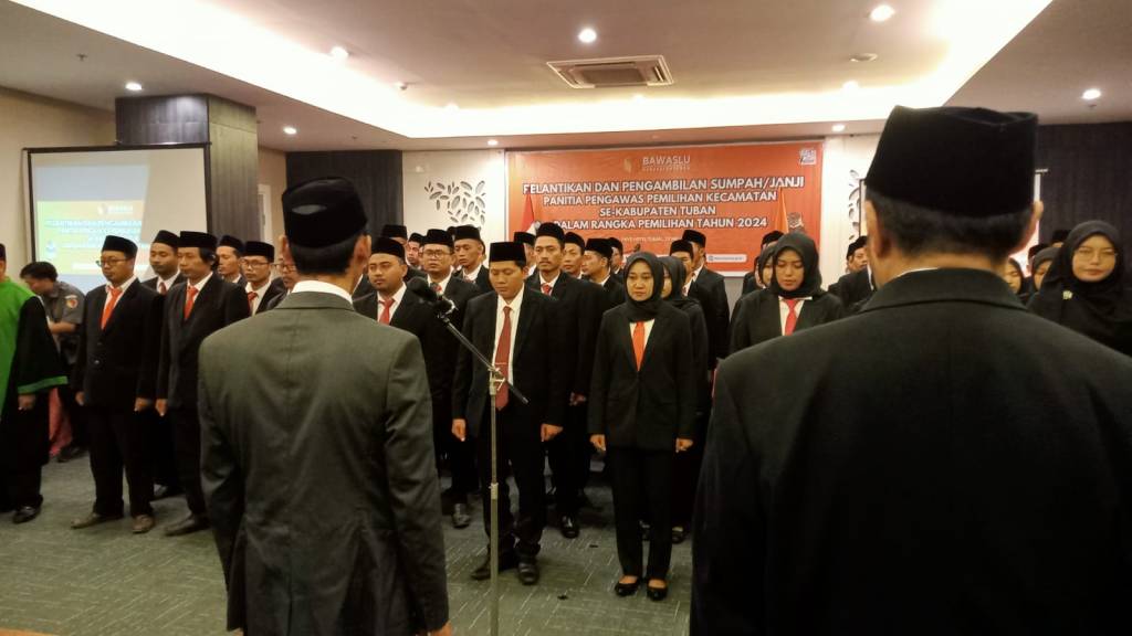 Tahapan Pilkada Tuban, Bawaslu Tuban Lantik 60&nbsp;Panwascam